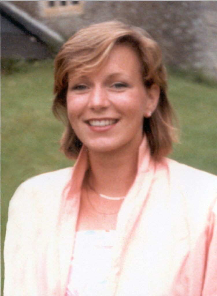 light haired woman smiling